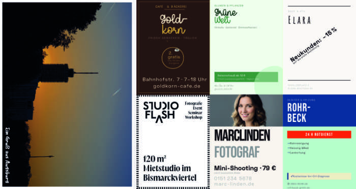 Beispiel Lokal-Post Postkarte